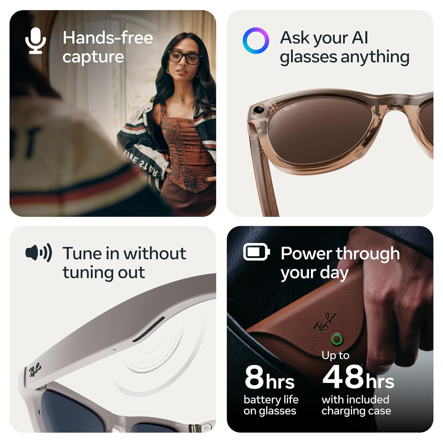 Ray-Ban Meta (Gen 2), Skyler, Shiny Black | Smart AI Glasses for Men, Women — 2X