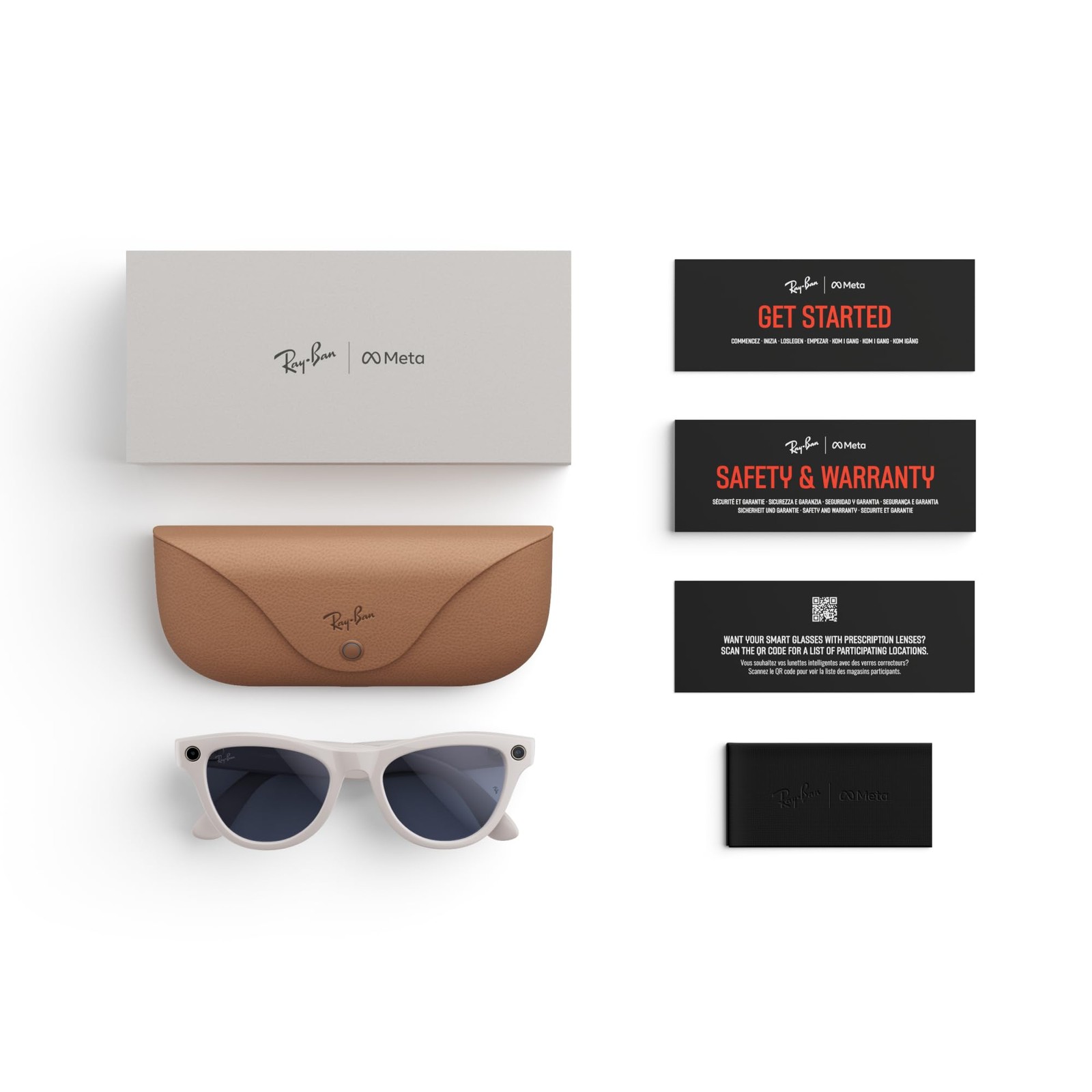 Ray Ban Meta (Gen 1) Skyler Shiny Chalky Grey Smart AI Glasses for Men Women —