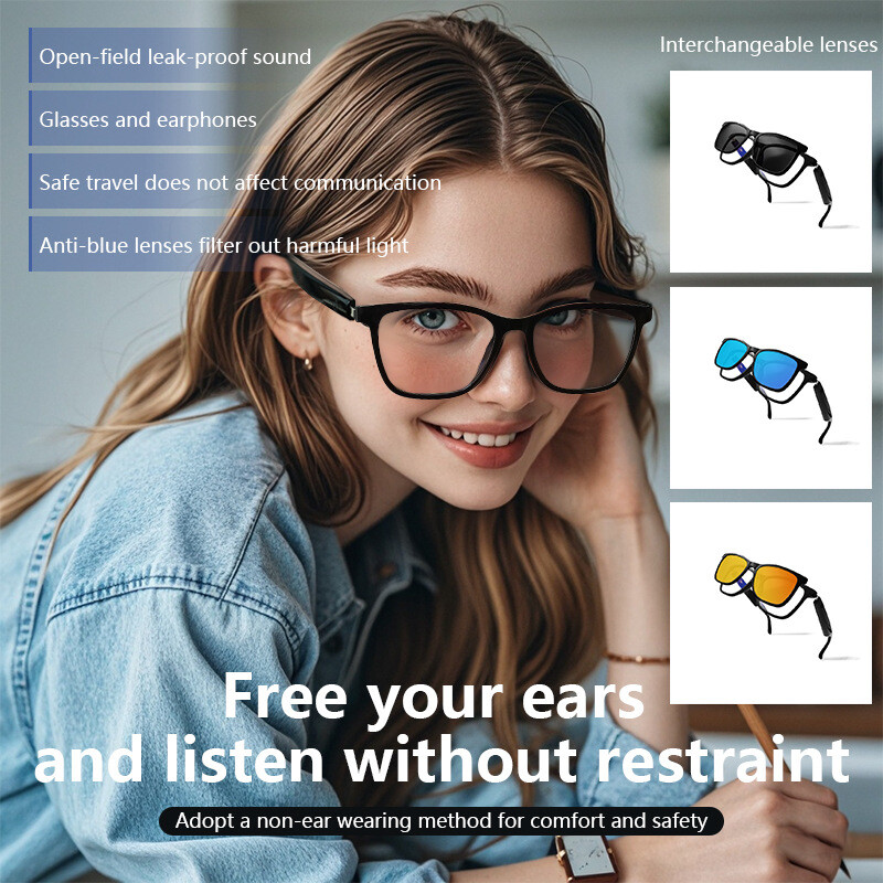 Smart Glasses Bluetooth Music Headset Wireless Audio Sports Sunglasses Driving