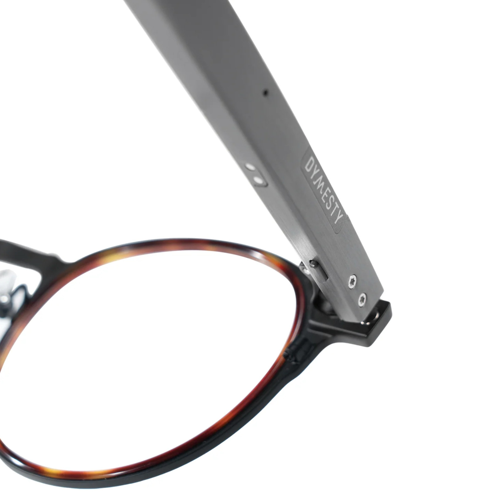 DYMESTY AI Glasses Jobs Circle, Black and Tortoiseshell