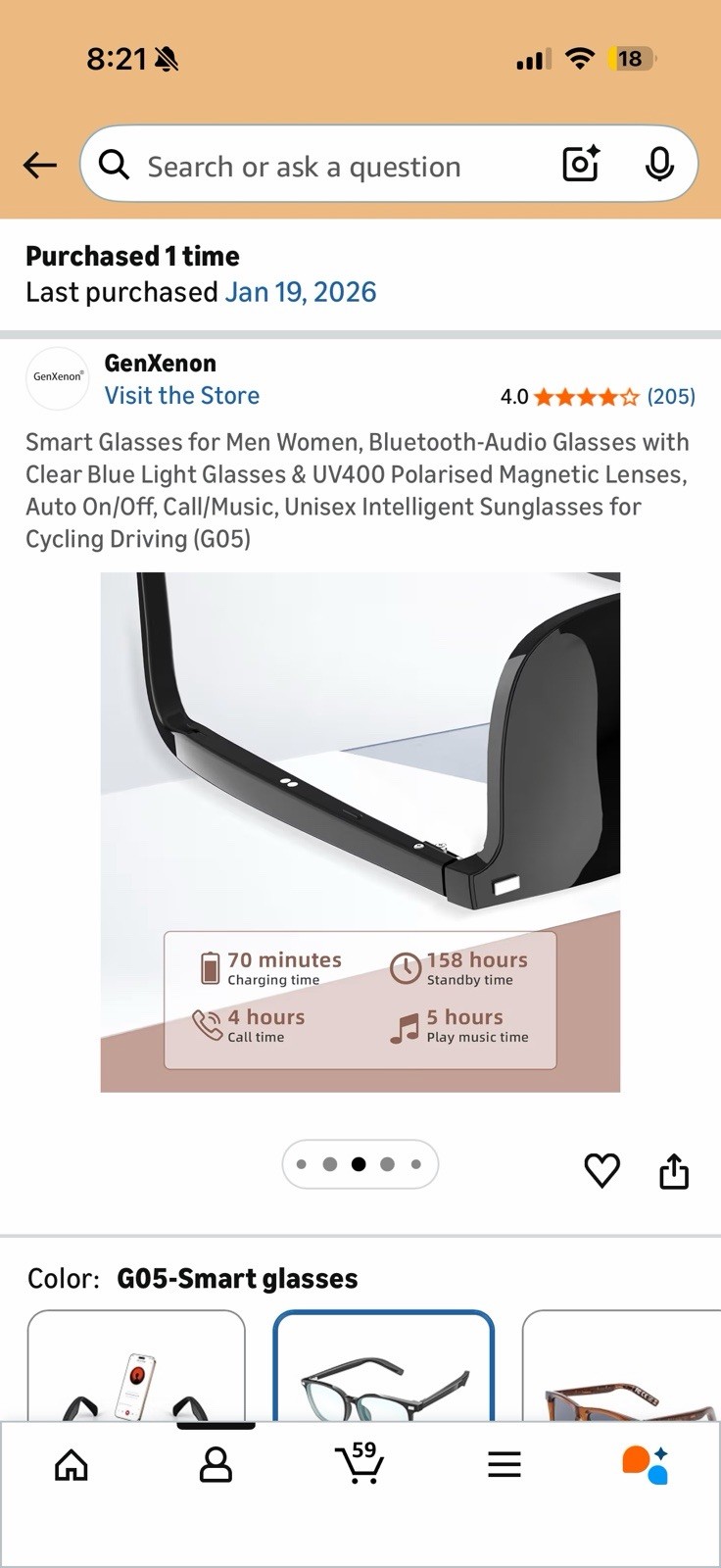 Bluetooth-Audio Glasses with Clear Blue Light Glasses & UV400 Polarised Magnetic