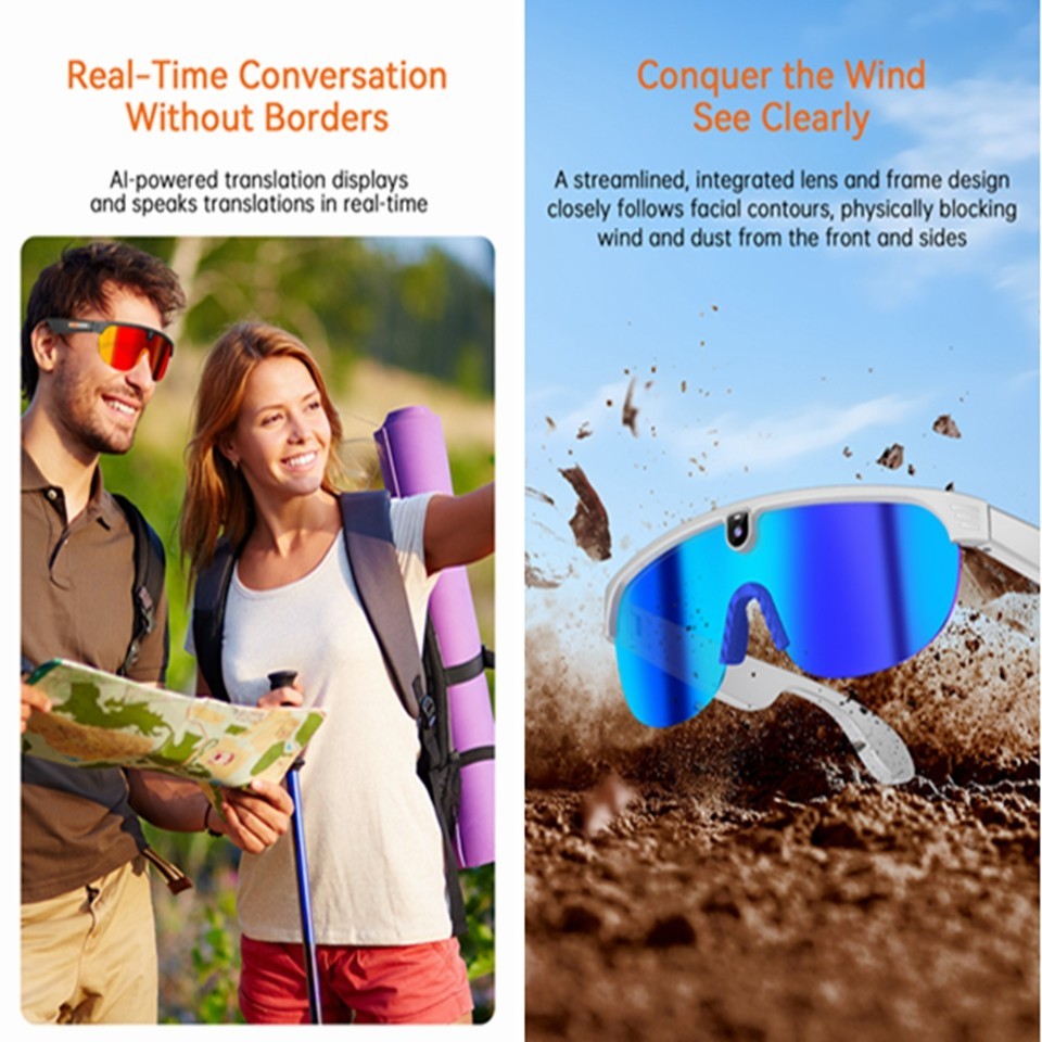 AI Smart Glasses Camera Bluetooth Call Voice Assis Music Translate Men&Women