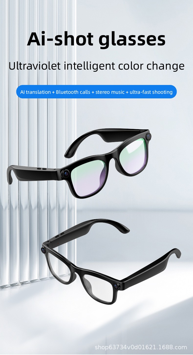 FG02 Smart Glasses with 8MP Camera Translation Calling Functions Recording BFF