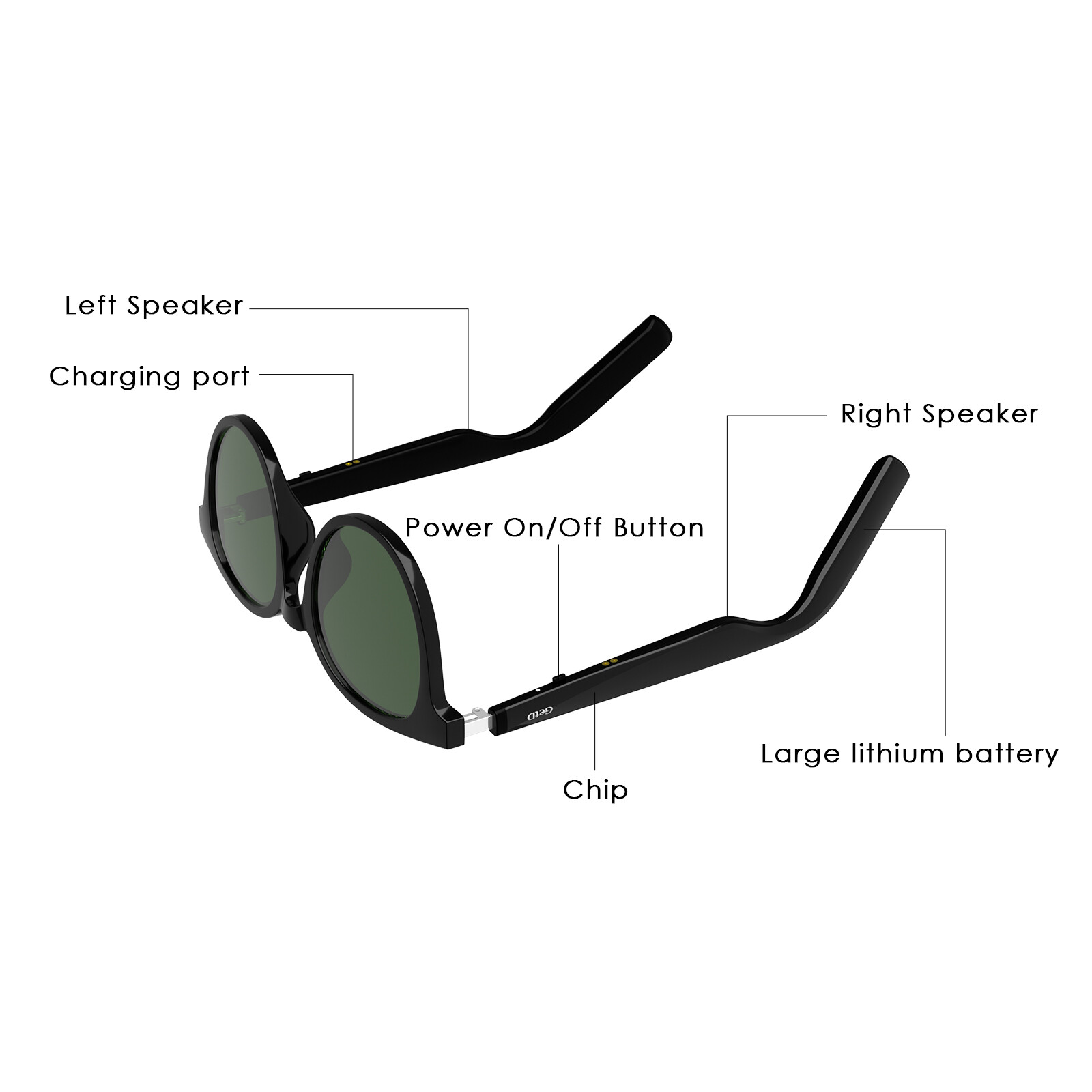 Smart Glasses Bluetooth His & Hers Sunglasses Gift Set 11H Music Call Headset ×2