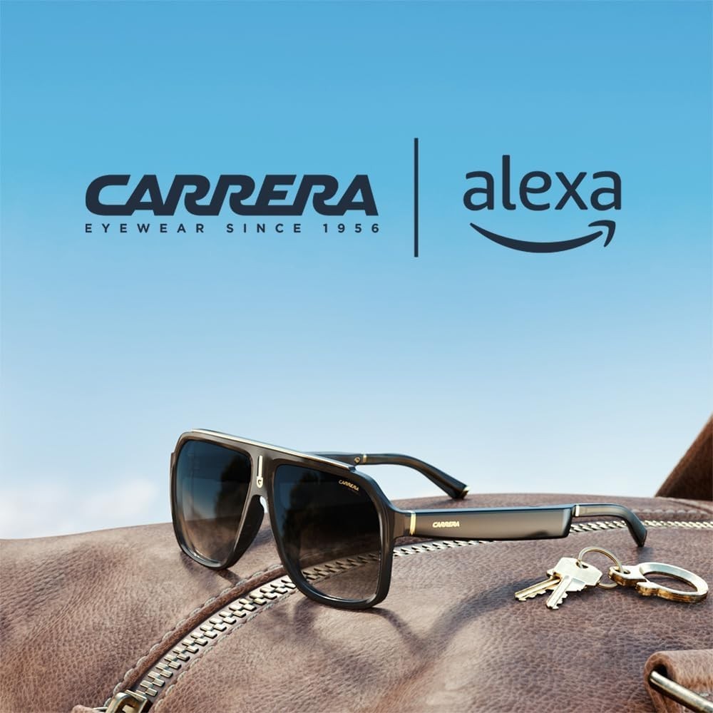 Carrera Smart Glasses with Alexa (Newest Model) Smart Audio sunglasses Black Nav