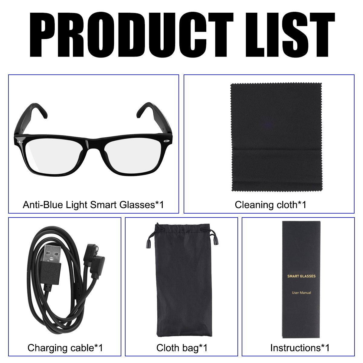 Smart Glasses Photochromic Lenses Bluetooth Call Glasses Audio Eyewear Headset