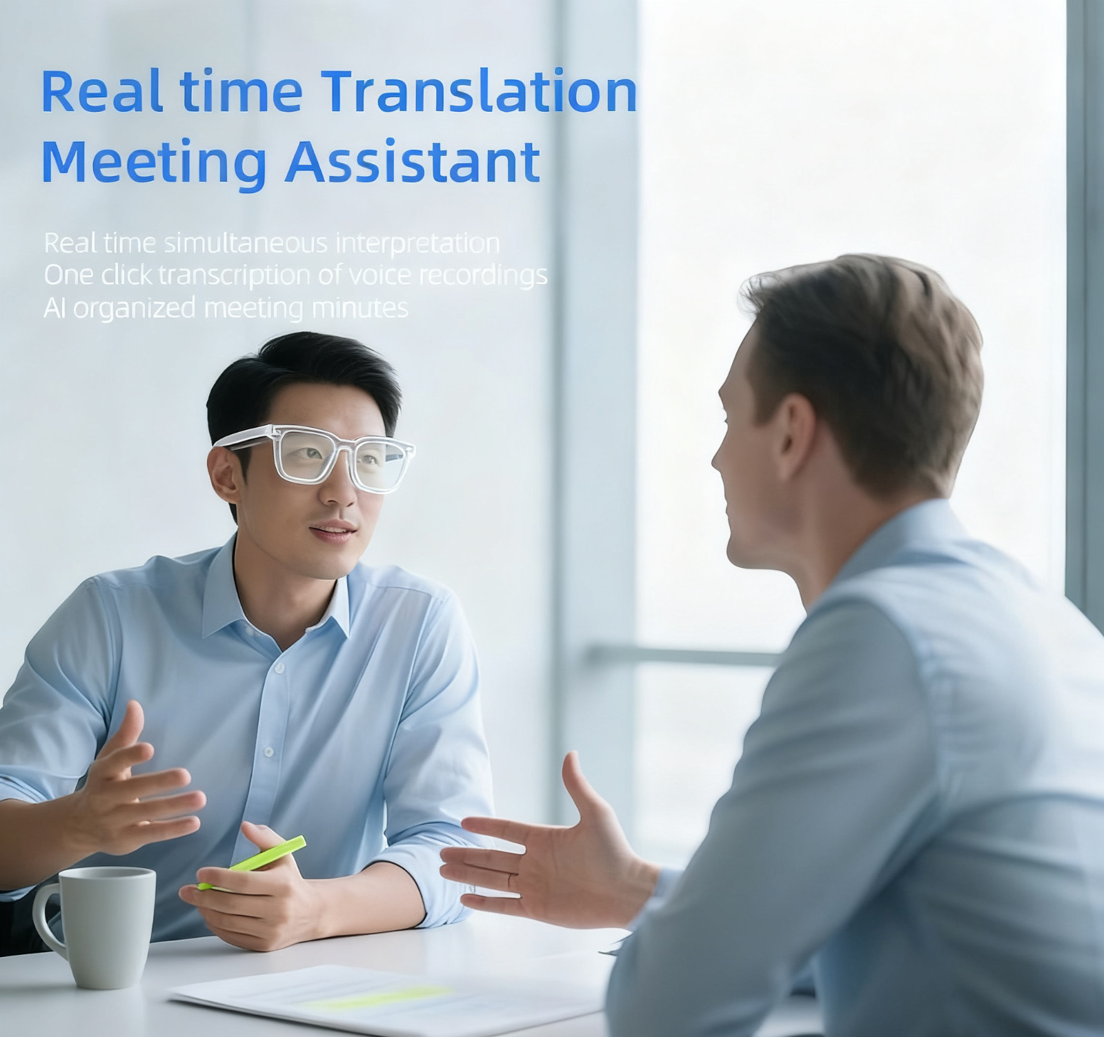 AI Bluetooth Smart Glasses with Camera & Voice Assistant and AI translation