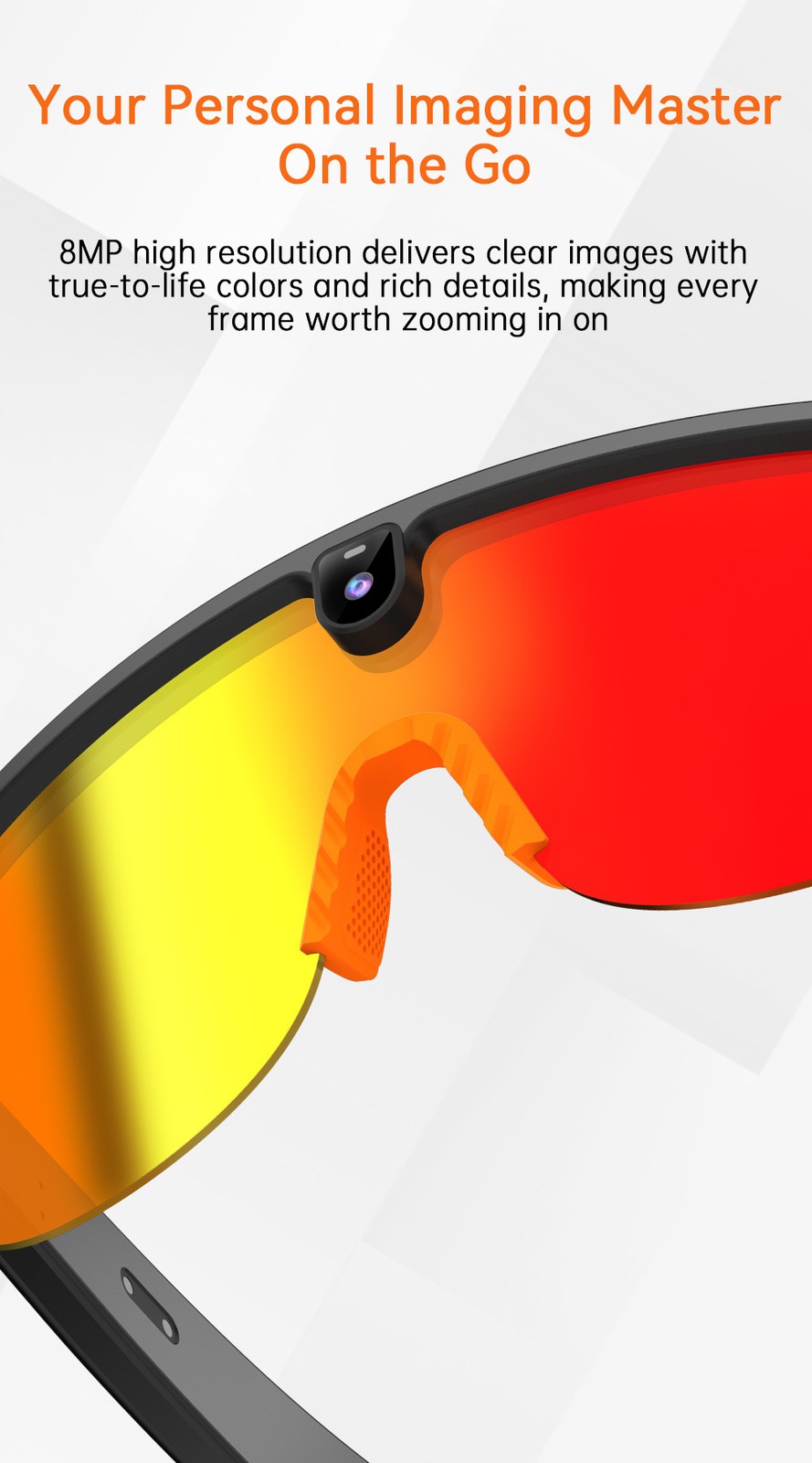 Smart AI Camera Glasses Video Recording Bluetooth 5.3 UV Protection for Sport