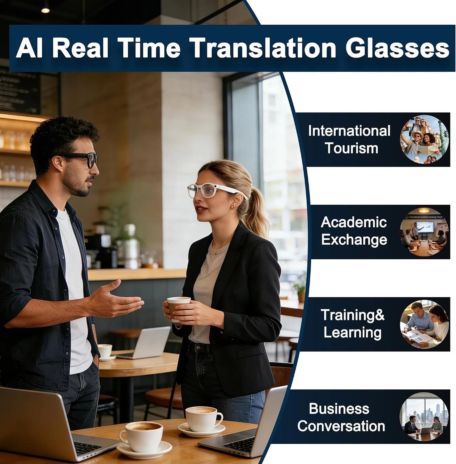 AI Smart Glasses with Camera, 1080P HD POV First-Person View Video Recording …