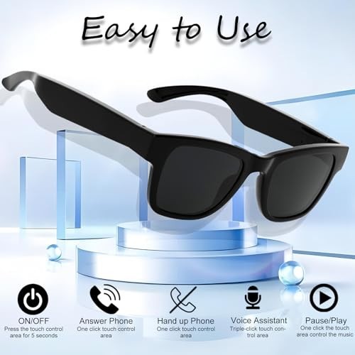 Smart Glasses with Color-Change Lenses, Bluetooth, Voice Assistant, 160+ Languag