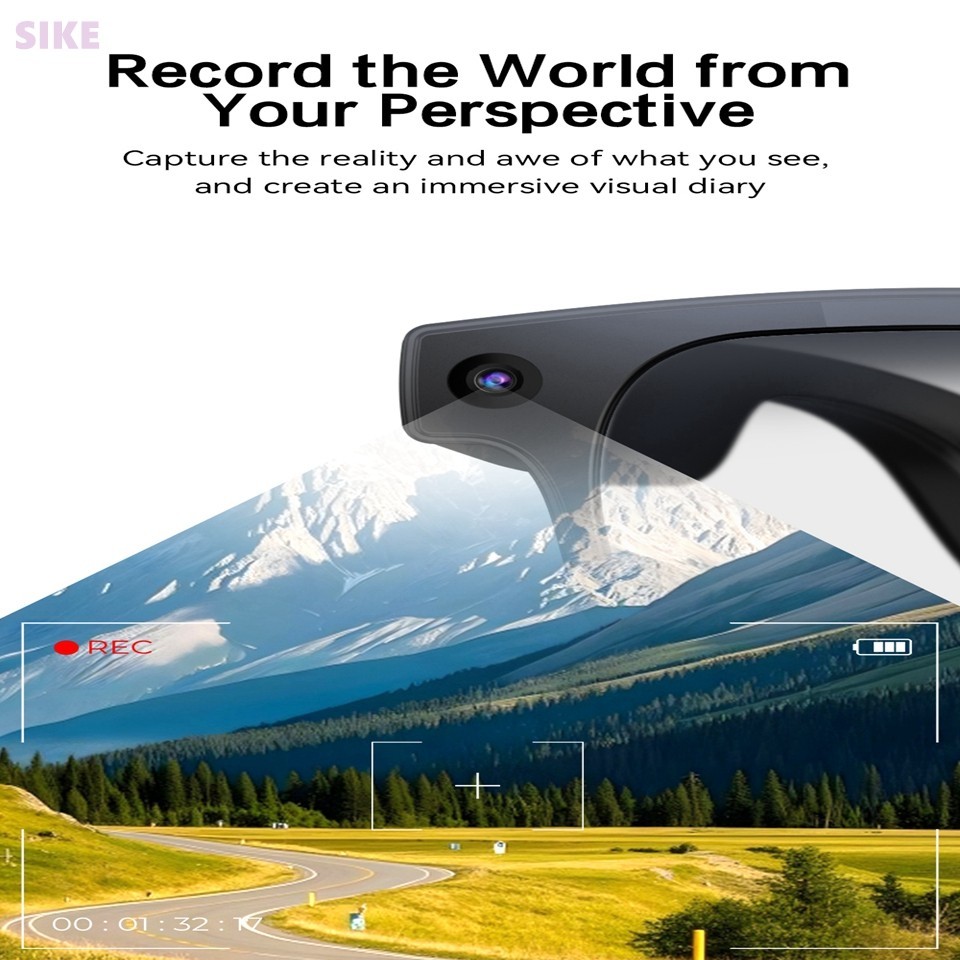 Hands-free AI Camera Glasses Built-in Microphone for Secret recording