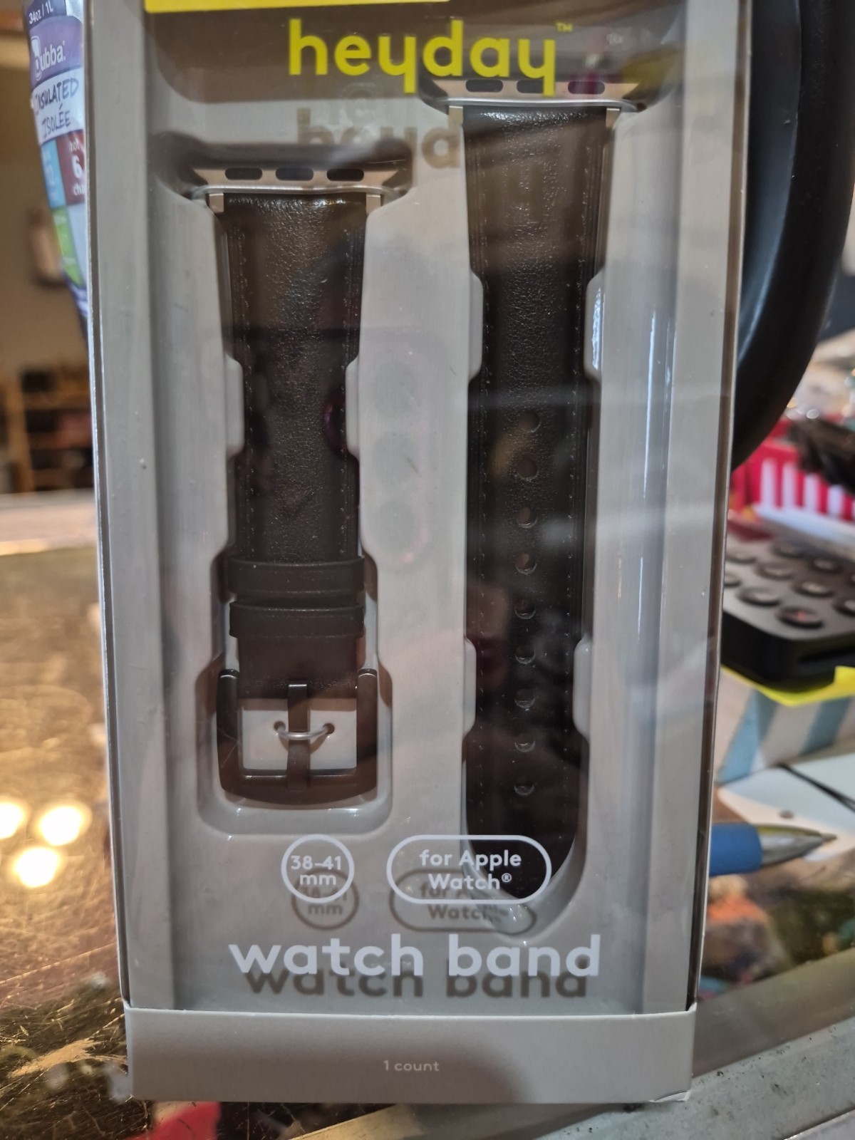 Apple Watch Faux Leather Band 38/40/41mm – heyday Black