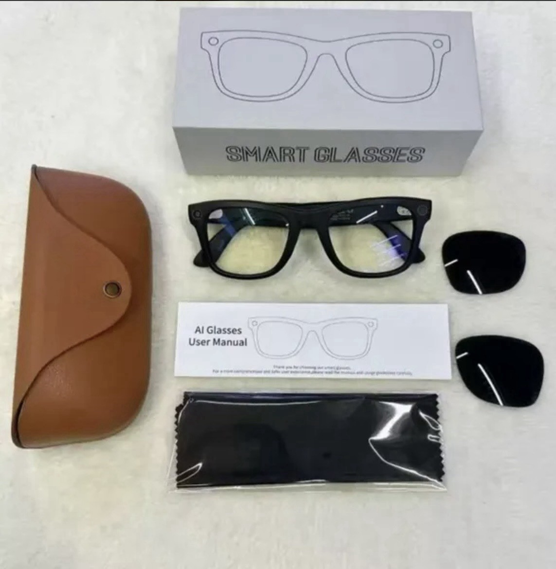 AI Smart Glasses Bluetooth Alexa Compatible Open-Ear Audio Polarized UV400 New
