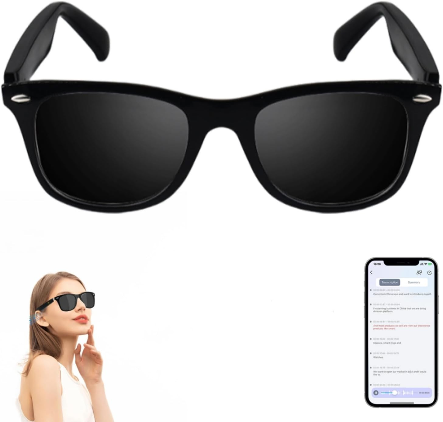 Lentes Inteligentes con Inteligencia Artificial ChatGPT Traduccion UV En Vivo