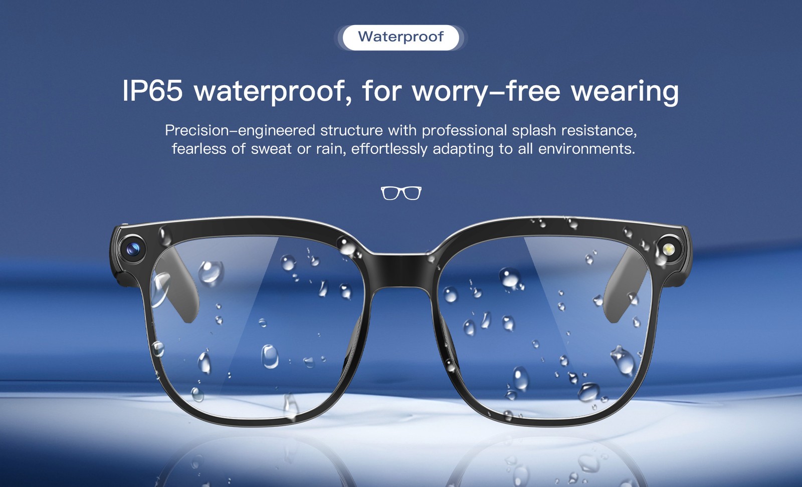 M02S AI Smart Glasses Camera Bluetooth/Photo Taking/Video Recording/Translate DH