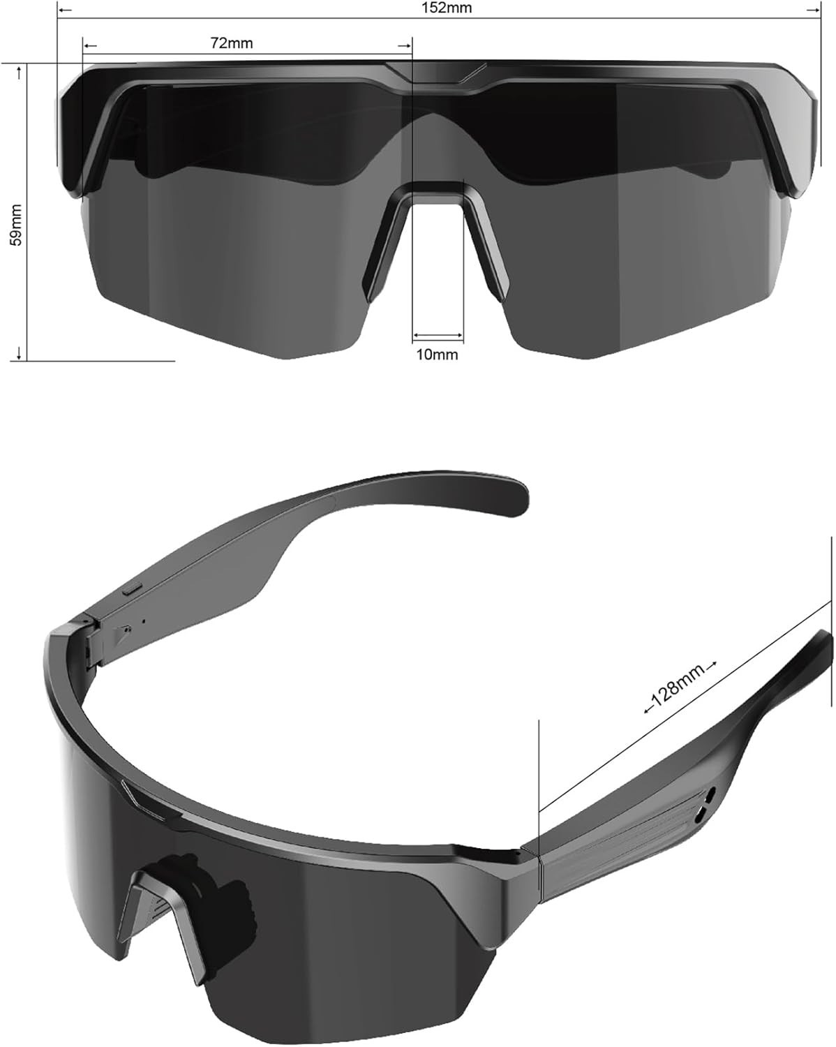 Smart Glasses,Polarized Bluetooth Sunglasses for Men & Women, Safety Glasses …
