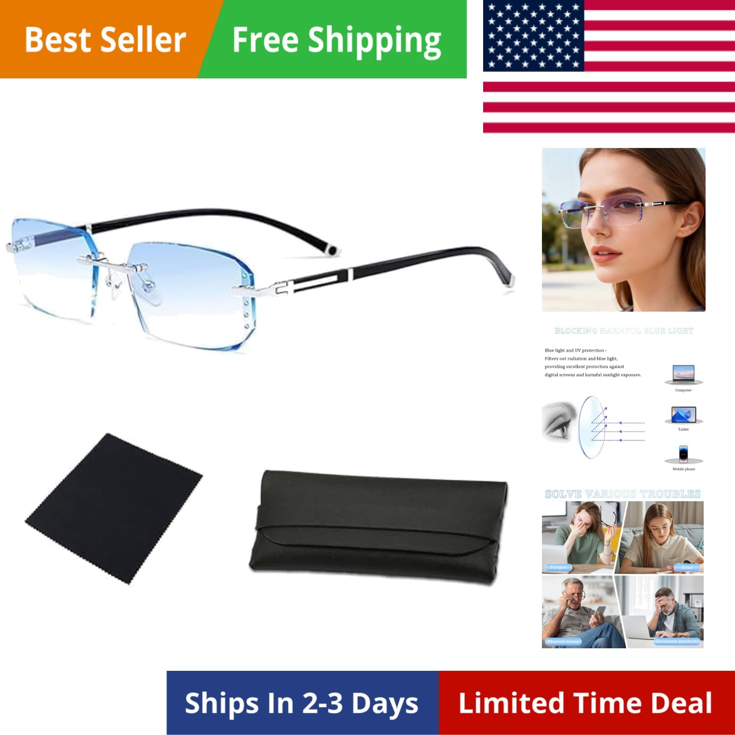 2026 New Clarity Glasses, Clarity Multifunctional Smart Blue Glasses, Automat…