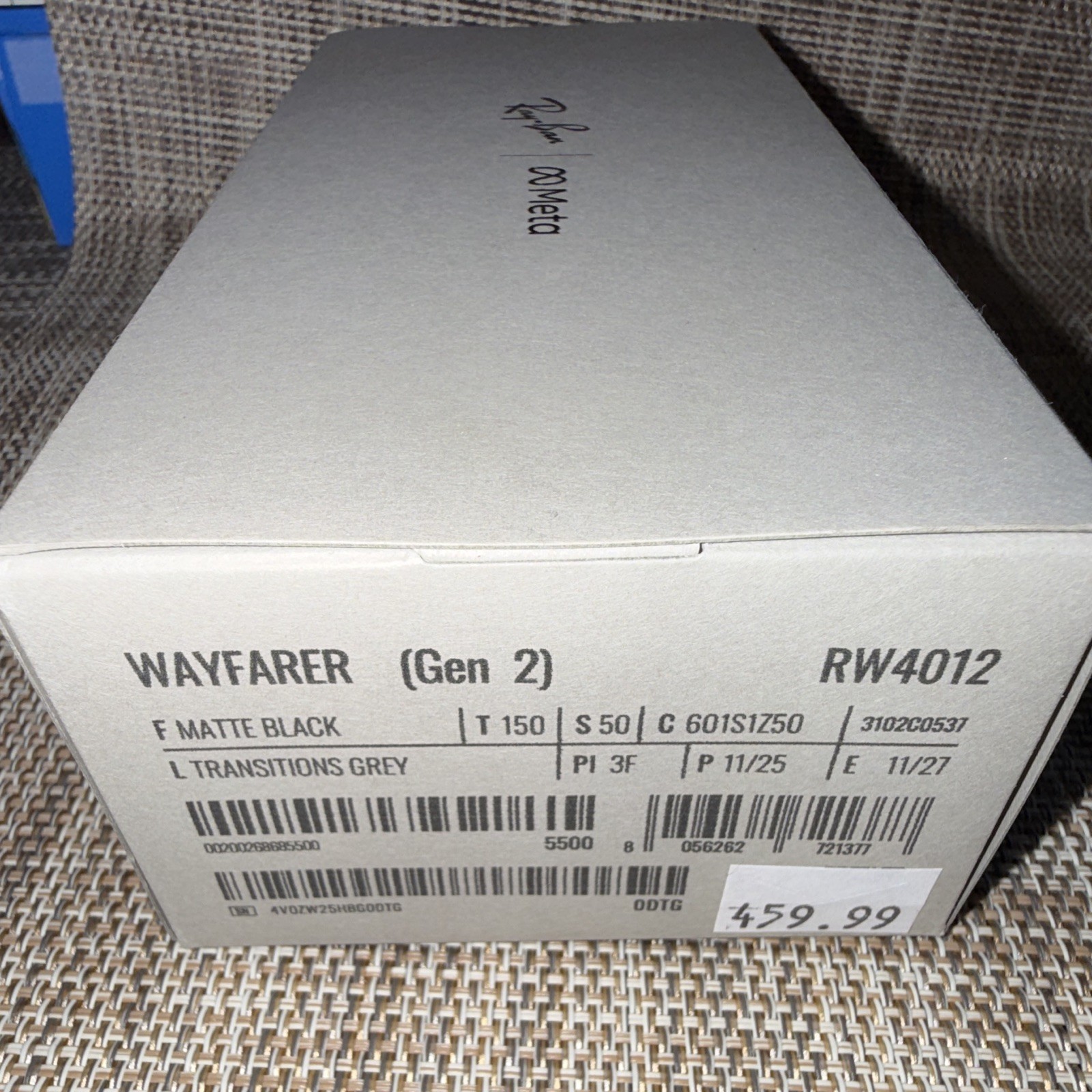 Ray-Ban Meta Wayfarer (Gen 2) Bluetooth Smart Glasses Model RW4012