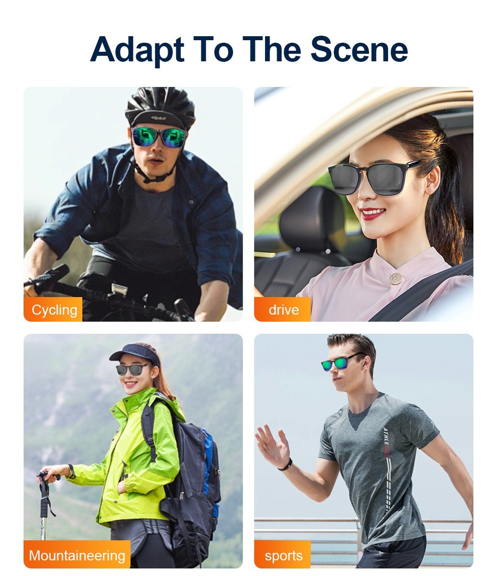 Anti Blue Light AI Smart Glasses Bluetooth Headphones Music Real Time Translator
