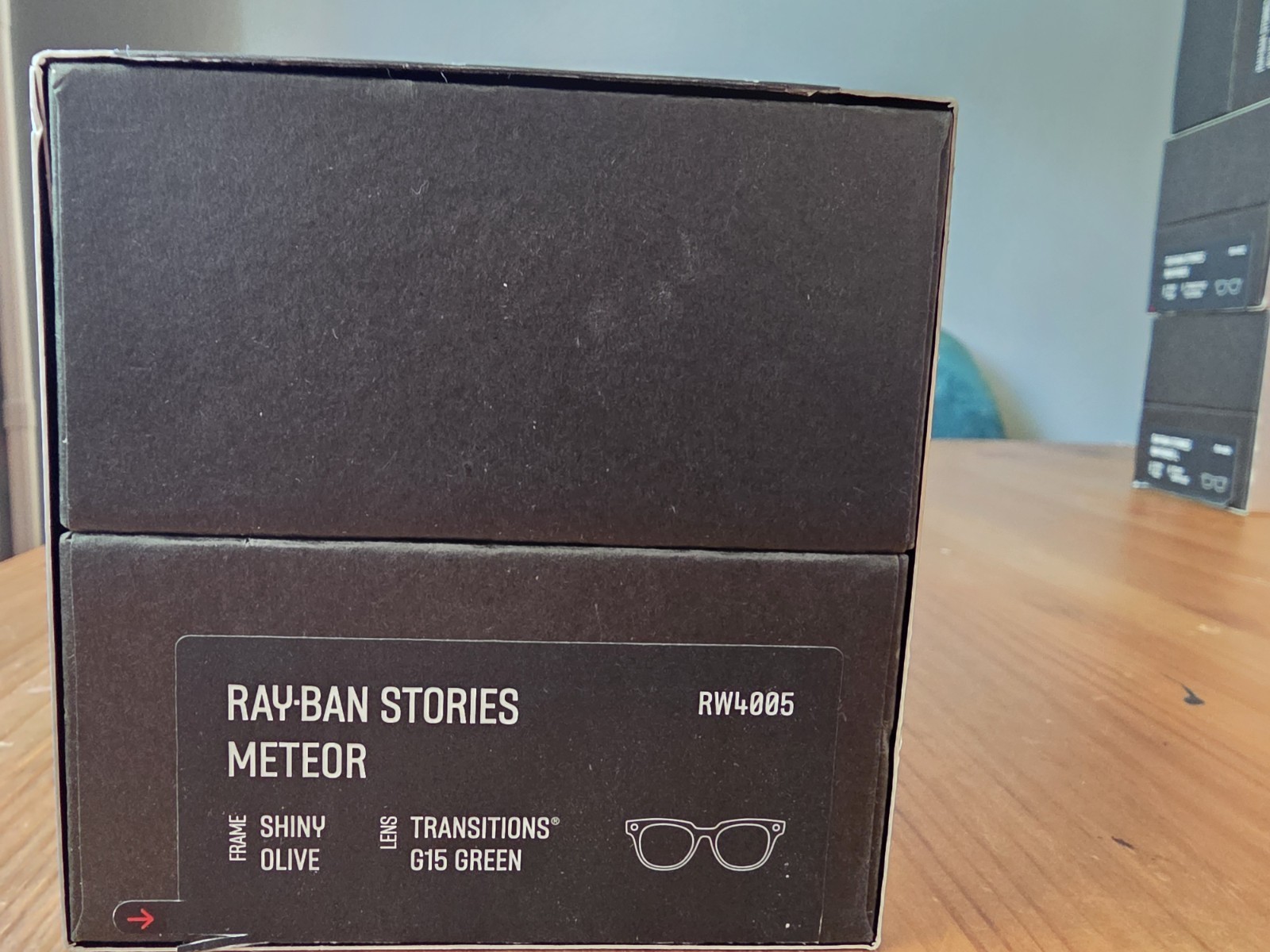 Ray-Ban Stories Meteor Glasses Shiny Olive Frame with Transitions Green Lenses