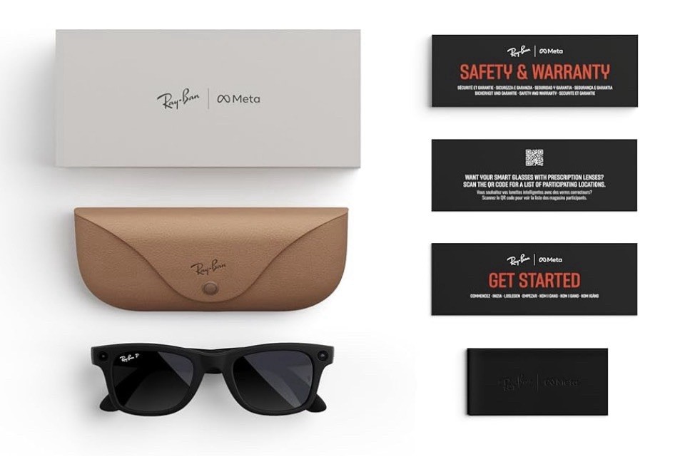 Ray-Ban Meta Gen 1 Wayfarer, Matte Black Smart AI Glasses 12 MP Camera NEW
