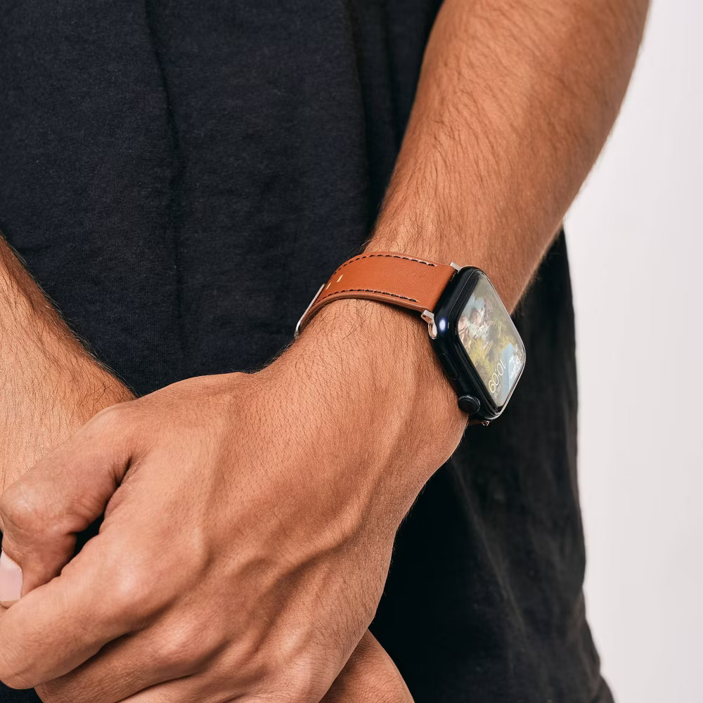MobyFox Classic Leather Band Genuine Universal Fit Brown