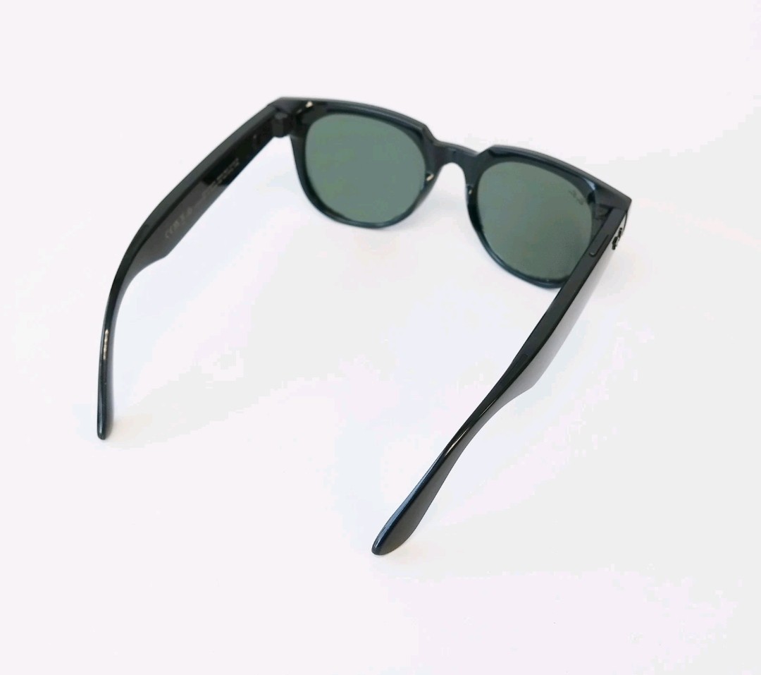 Ray-Ban Stories Meteor Smart Glasses RW4005 Shiny Black Frame, G15 Green Lens