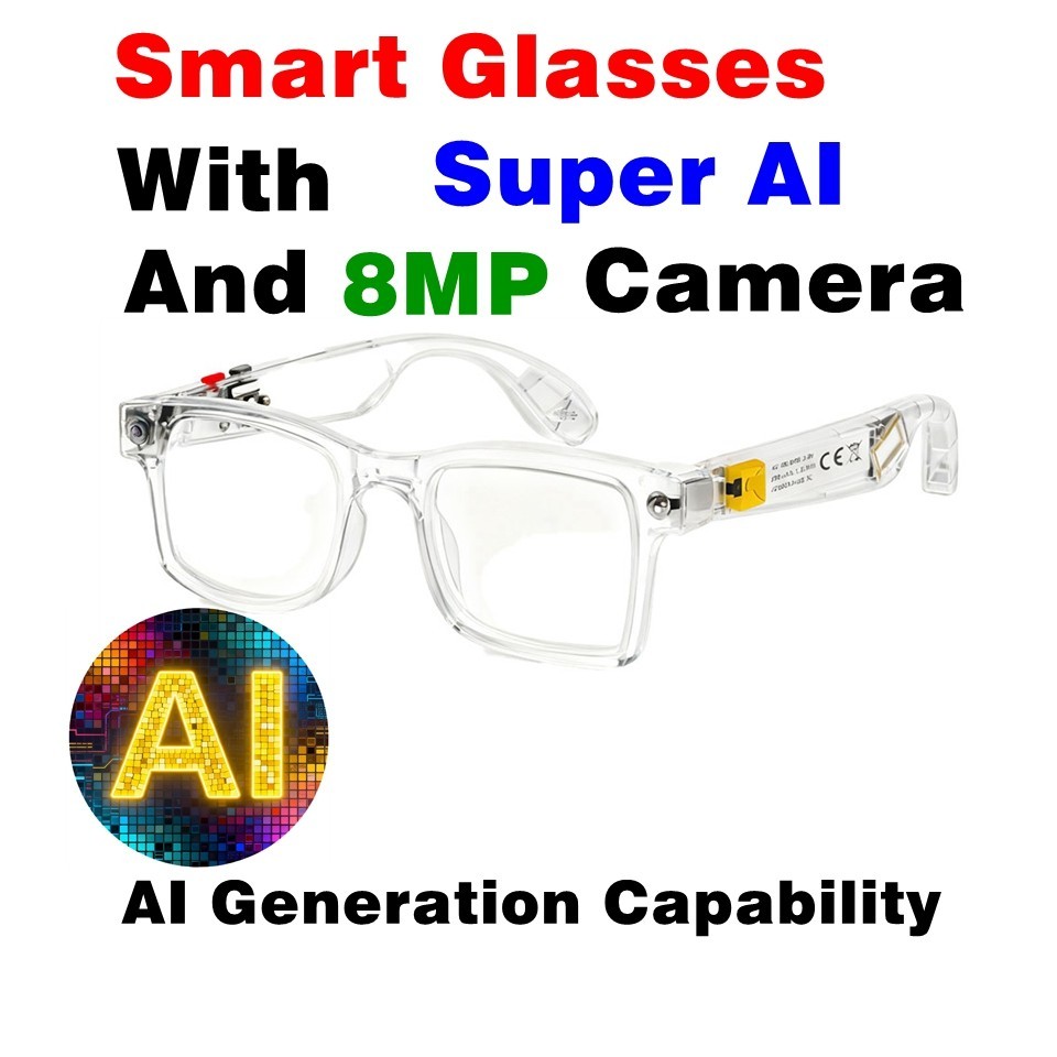 AI Smart Camera Glasses Wearable 1080P HD AI Bluetooth Waterproof Sport Glasses