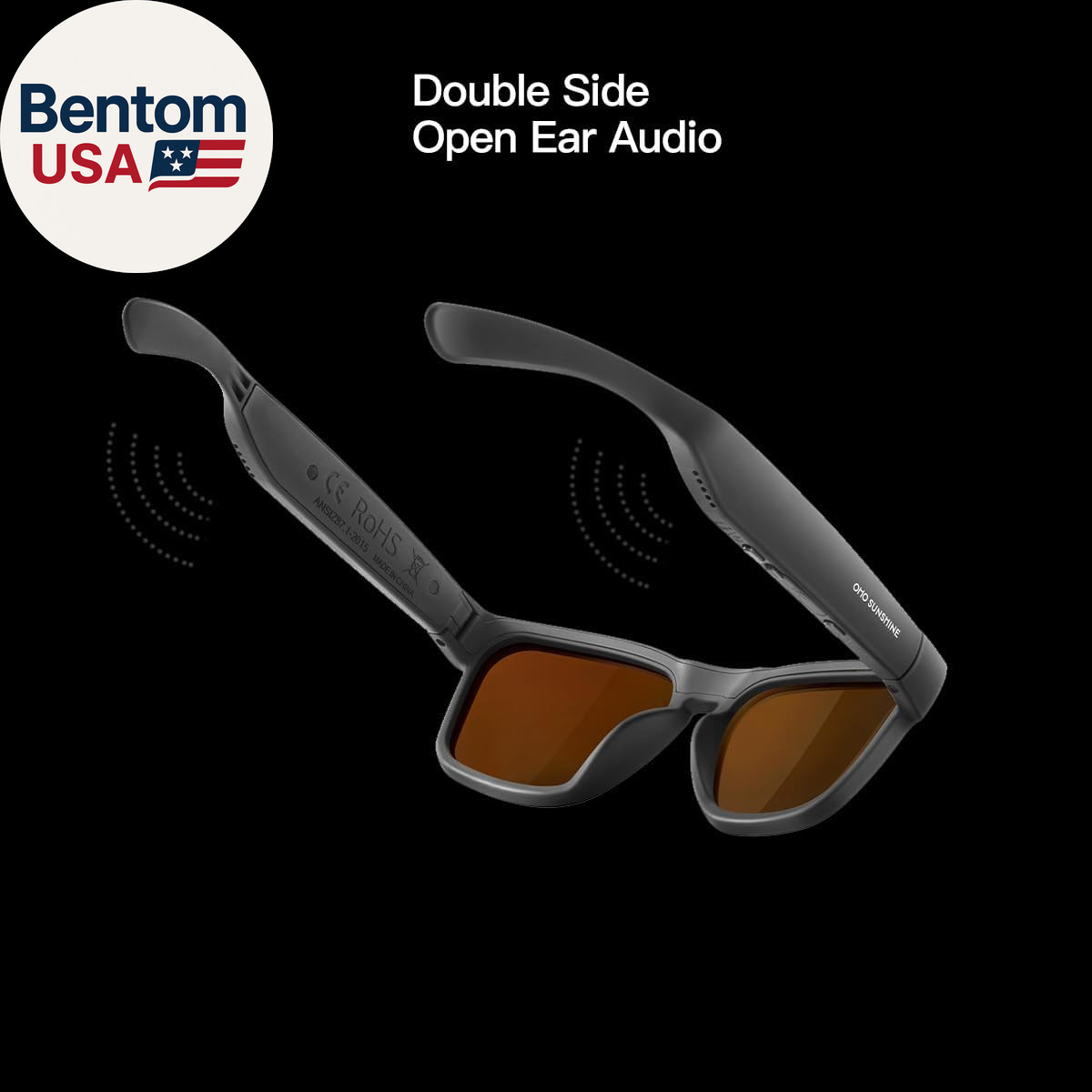 Oho Smart Glasses,Polarized Sunglasses with Bluetooth Speaker,Athletic/Outdoor U