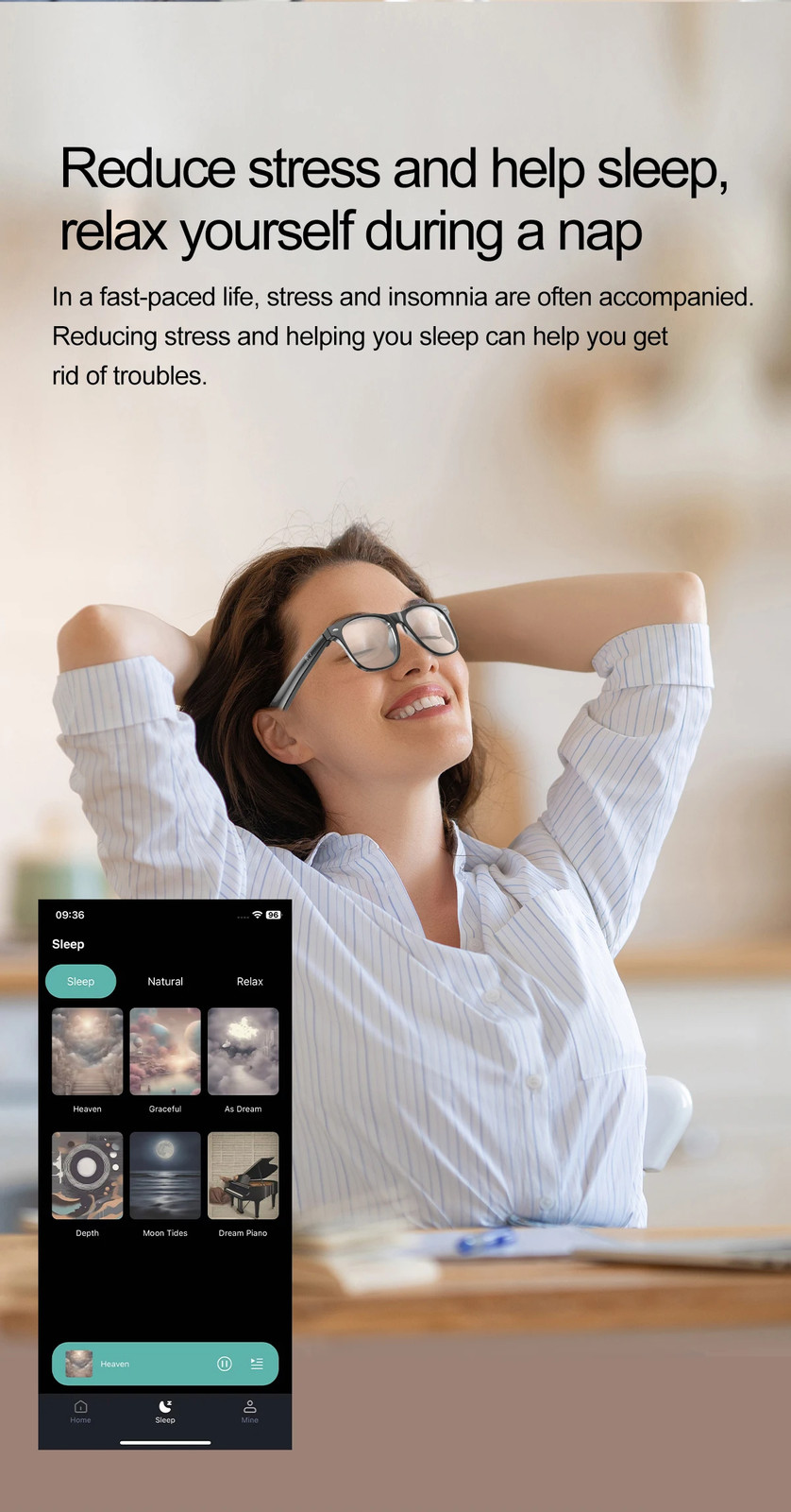 AI Translation Summer Smart Glasses Voice Assistant Sun Protection & Waterproof