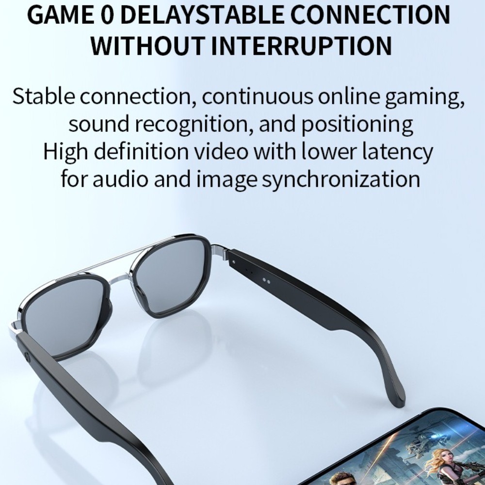 Smart AI Translation Glasses Bluetooth Call Audio Speaker Headset Sunglasses