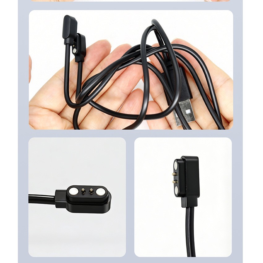 For Smart Bluetooth Glasses 1-to-2 Magnetic Charger 2P 2.5mm USB Charging Cable