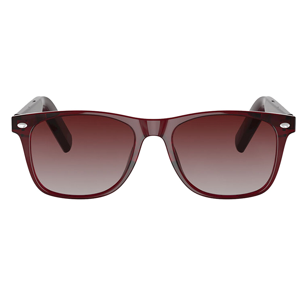 Bluetooth Speaker Sunglasses Red Lens Music Stereo Smart Glasses for Mens Womens