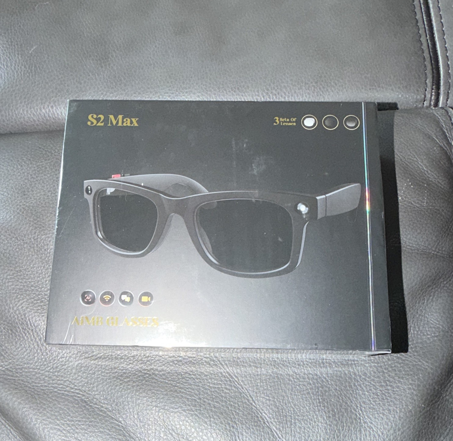 AIWB S2 Max Smart Glasses Bluetooth Connectivity Boxed