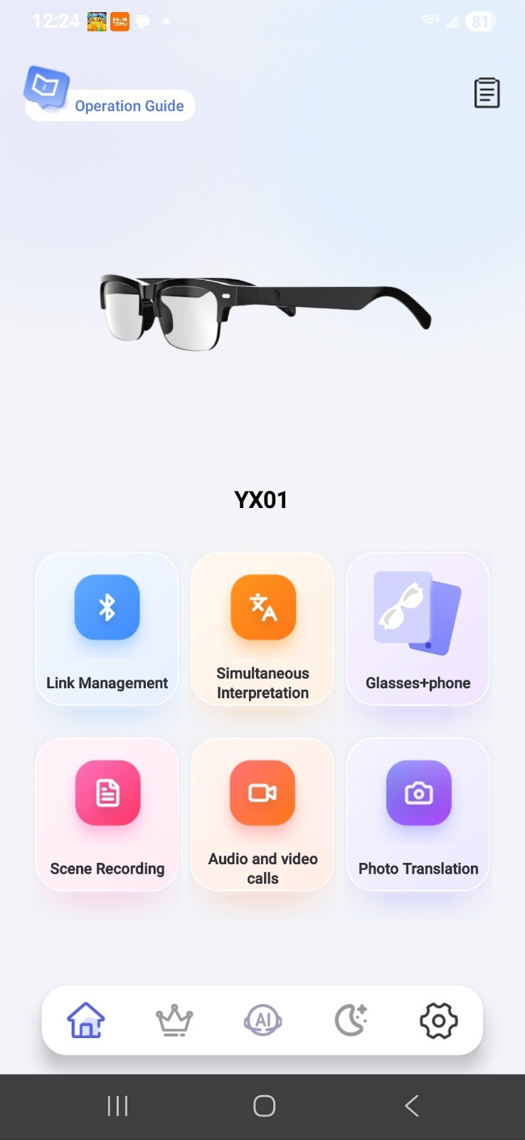 PREMIUM Smart Translation Glasses
