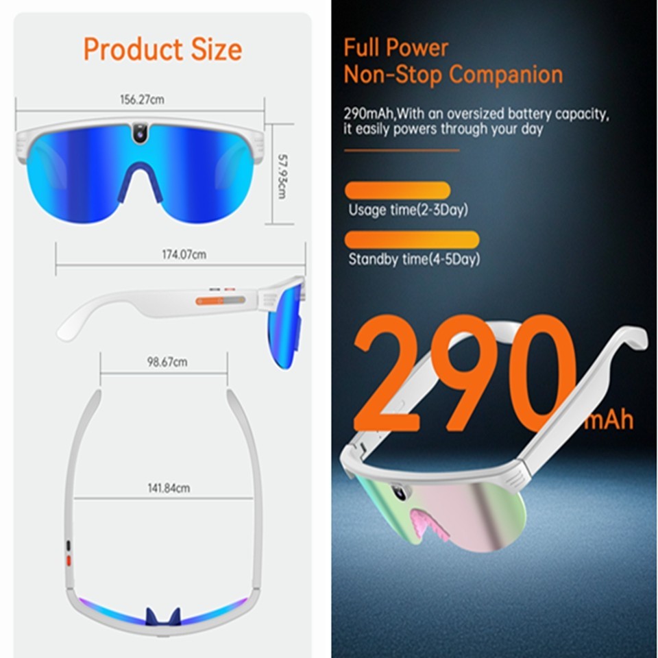 AI Smart Glasses Camera Bluetooth Call Voice Assis Music Translate Men&Women