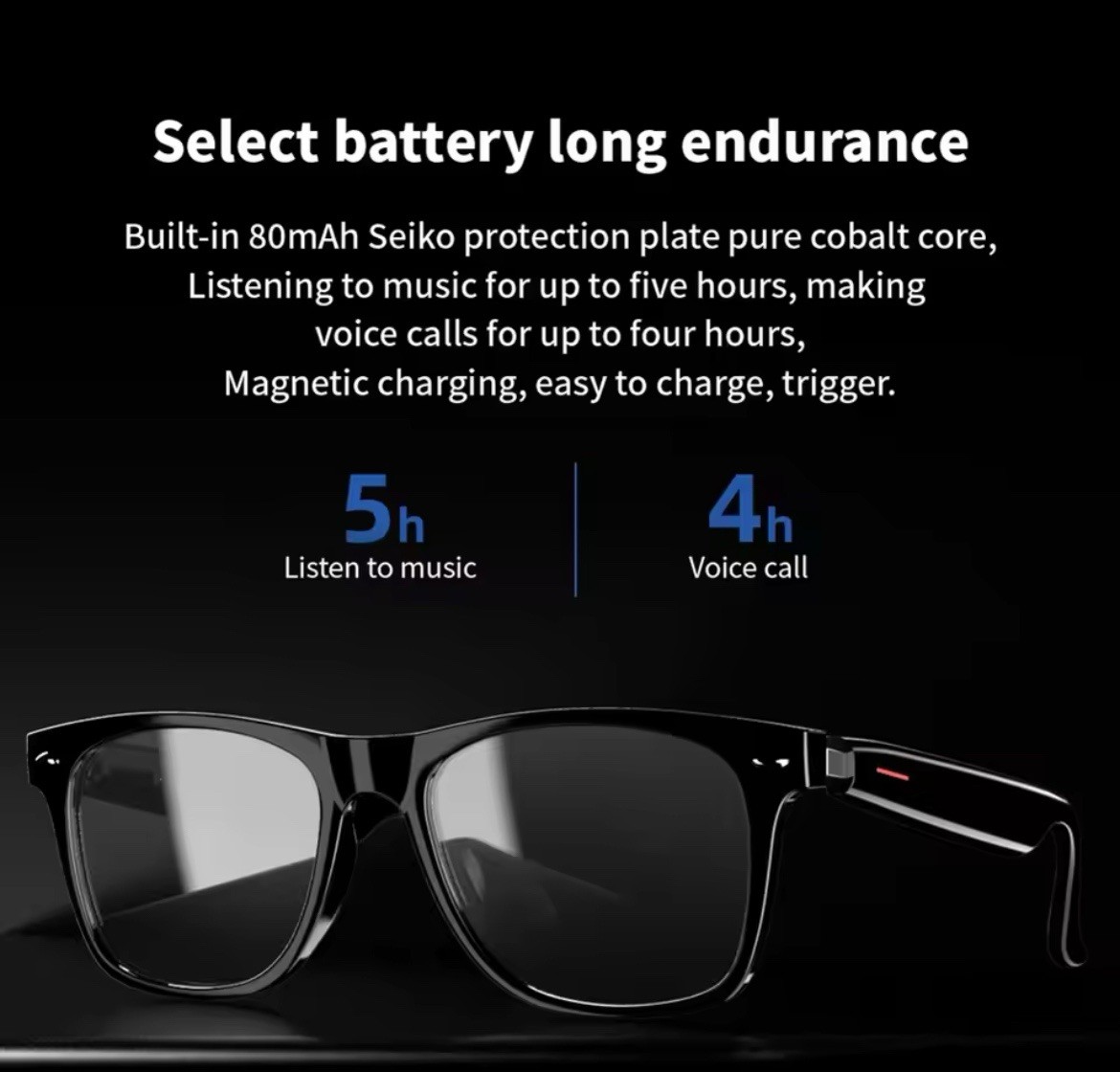 4K Smart AI Glasses 8MP Camera Recording Videos Photo Voice Answering Recorder