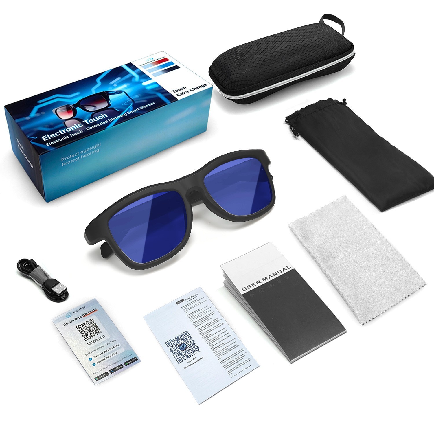 Smart AI Glasses APP Color Changing Sports Sunglasses Bluetooth Earphone Eyewear