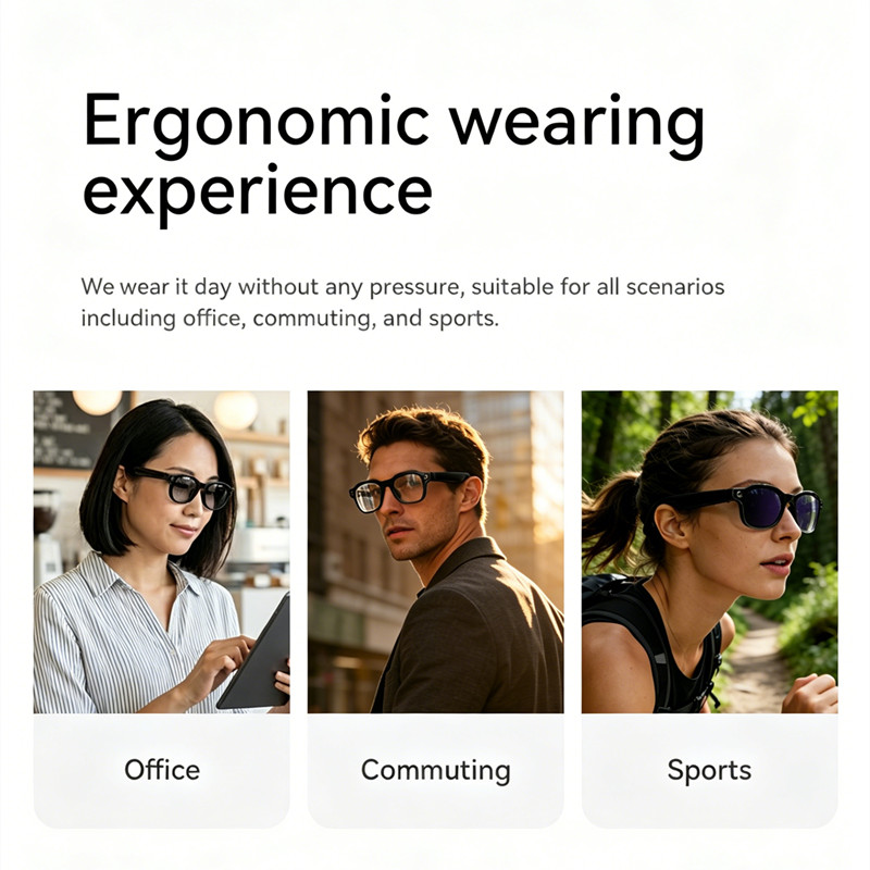 8MP AI Smart Glasses Bluetooth Calls Real-time Translation Music Voice Assistant