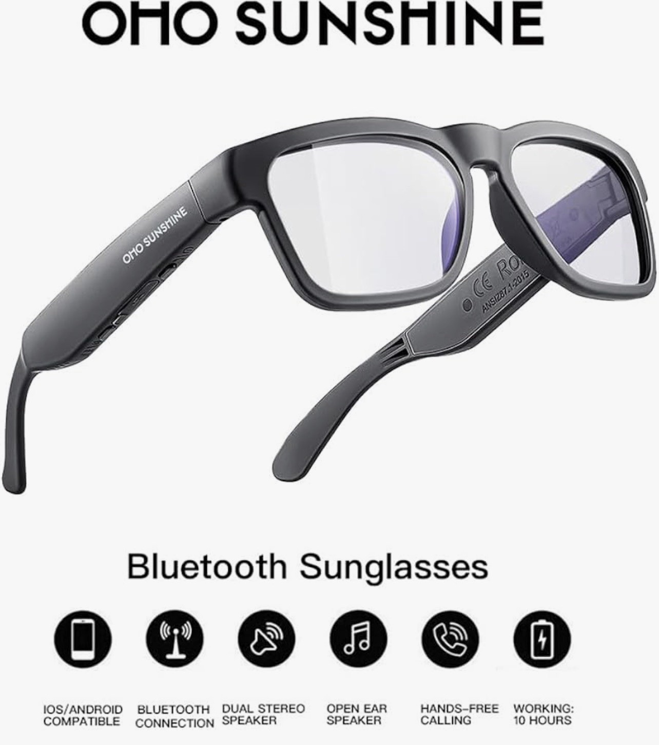 OhOsunshine Bluetooth Smart Glasses
