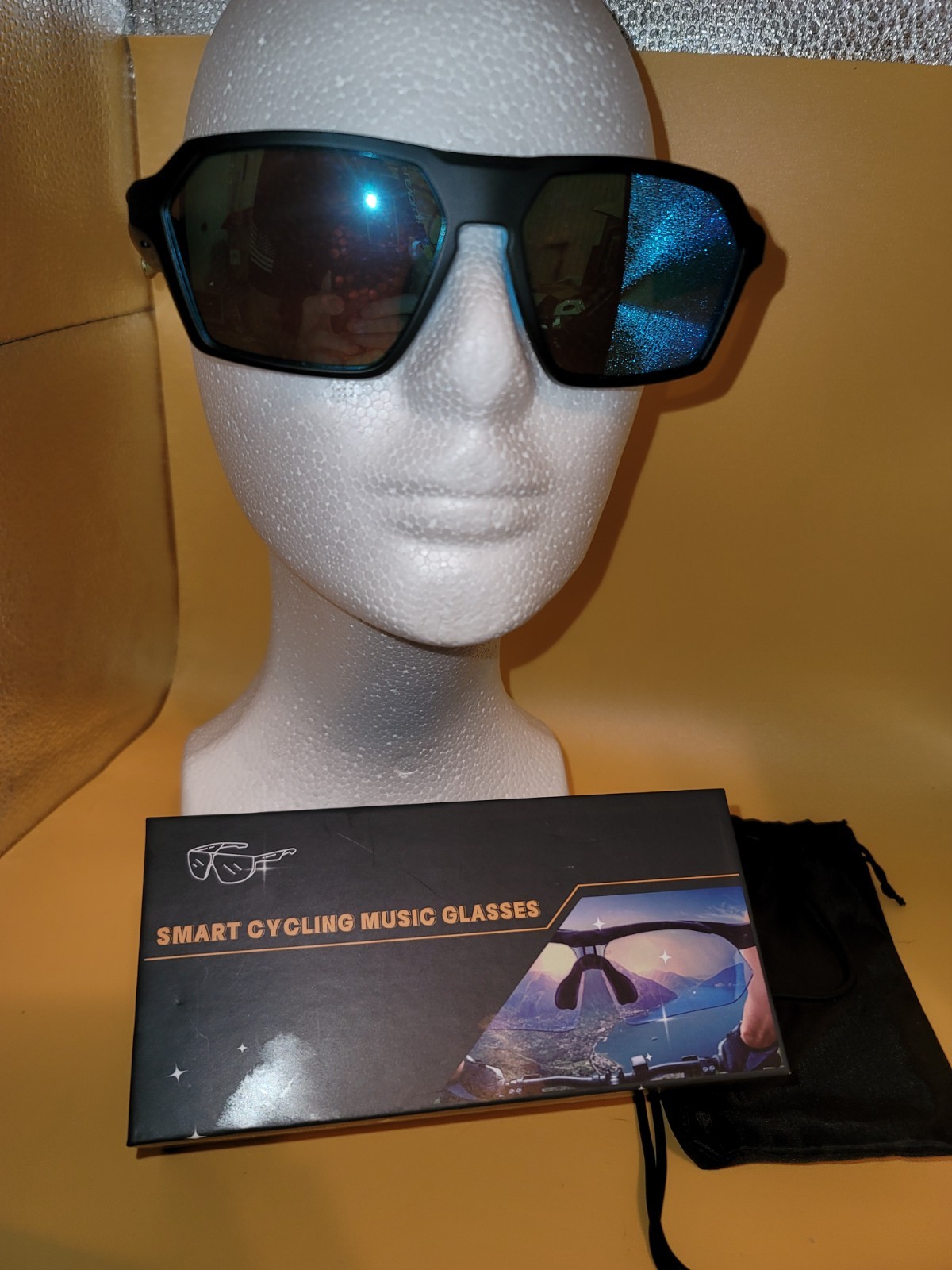 Smart Cycling Music Glasses Bluetooth Smart Glasses Blue Lens Pro 5