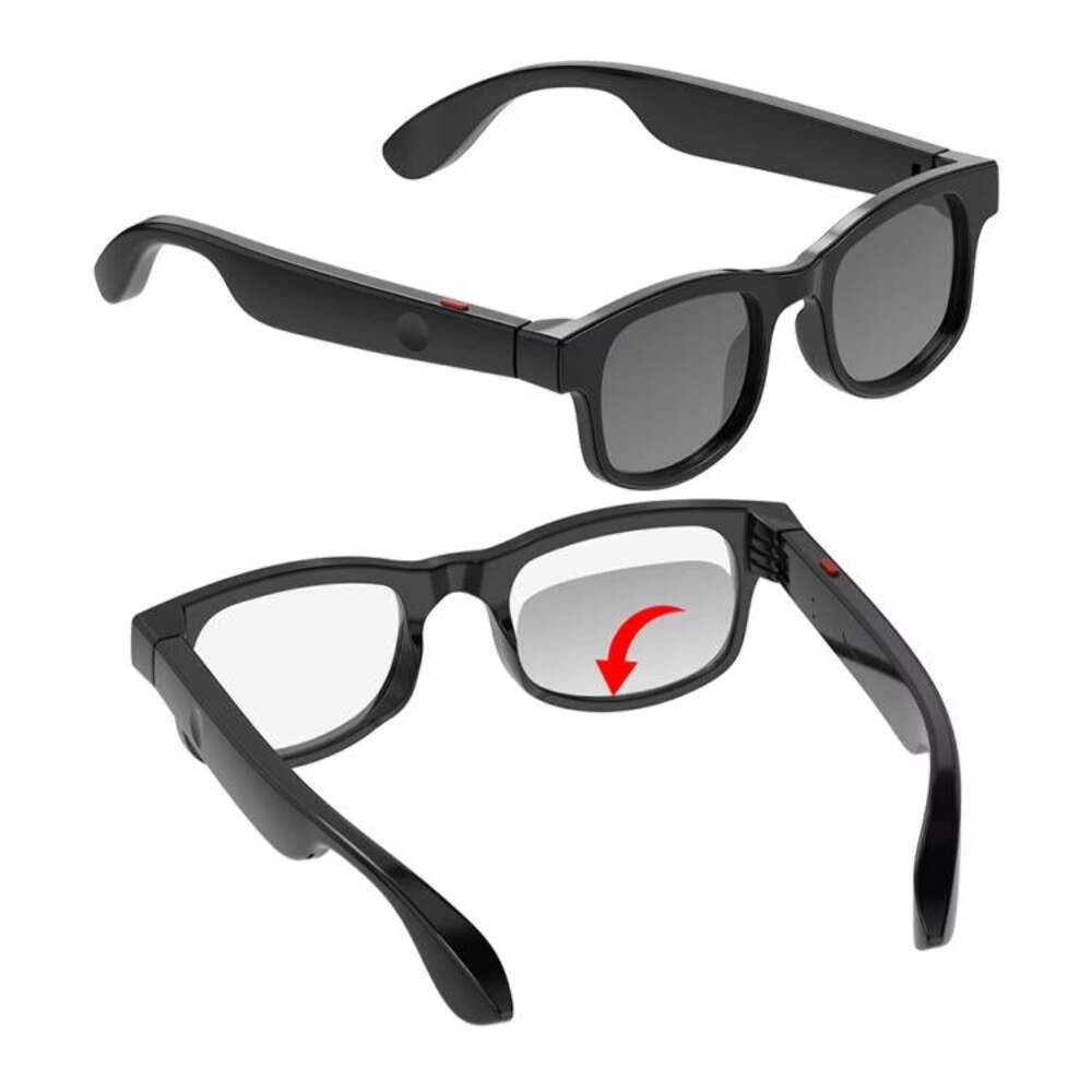 AIMB-V3 Smart Glasses With Interchangeable Sunglasses + Blue Light Blocking Lens