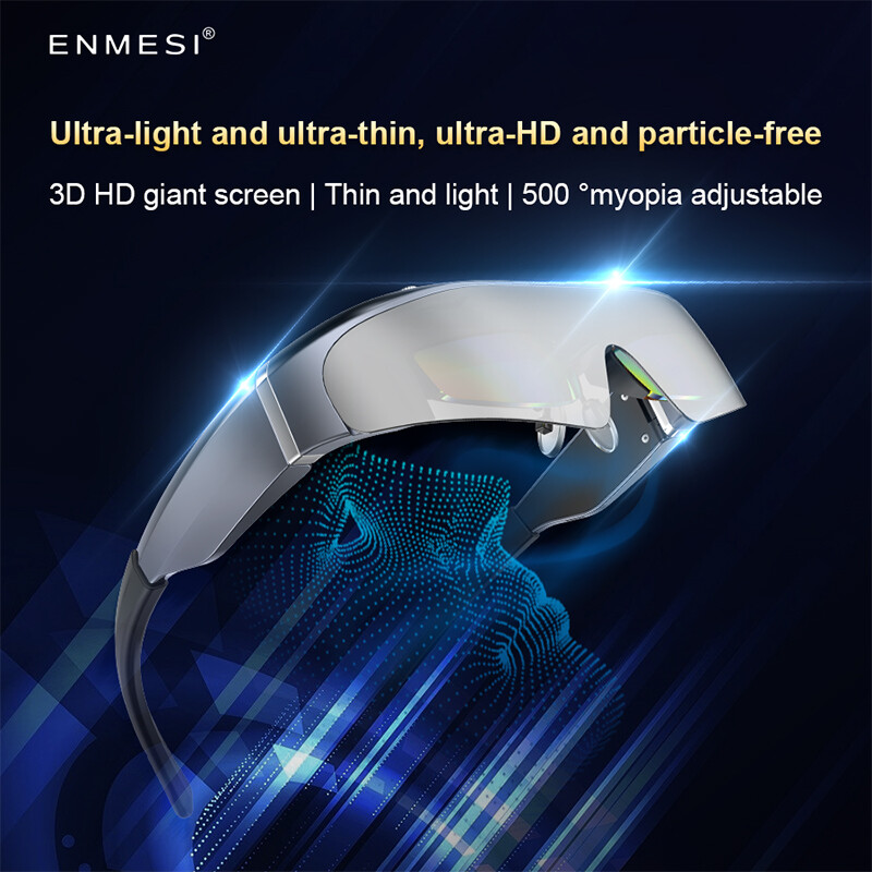 ENMESI V20 AR Glasses 3D Smart Micro-OLED Screen 4K UHD Giant Screen VR Headset