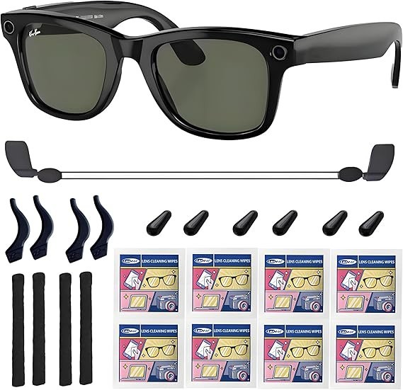 Smart Glasses Accessories Kit for Ray-Ban Meta Wayfarer/Headliner/Skyler – 4 pai