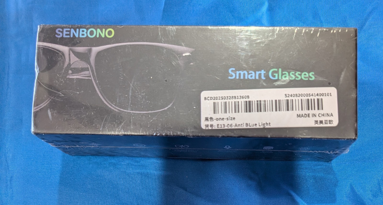 Senbono Smart E13 Sunglasses Bluetooth Call Music Voice Black Anti-Blue Light