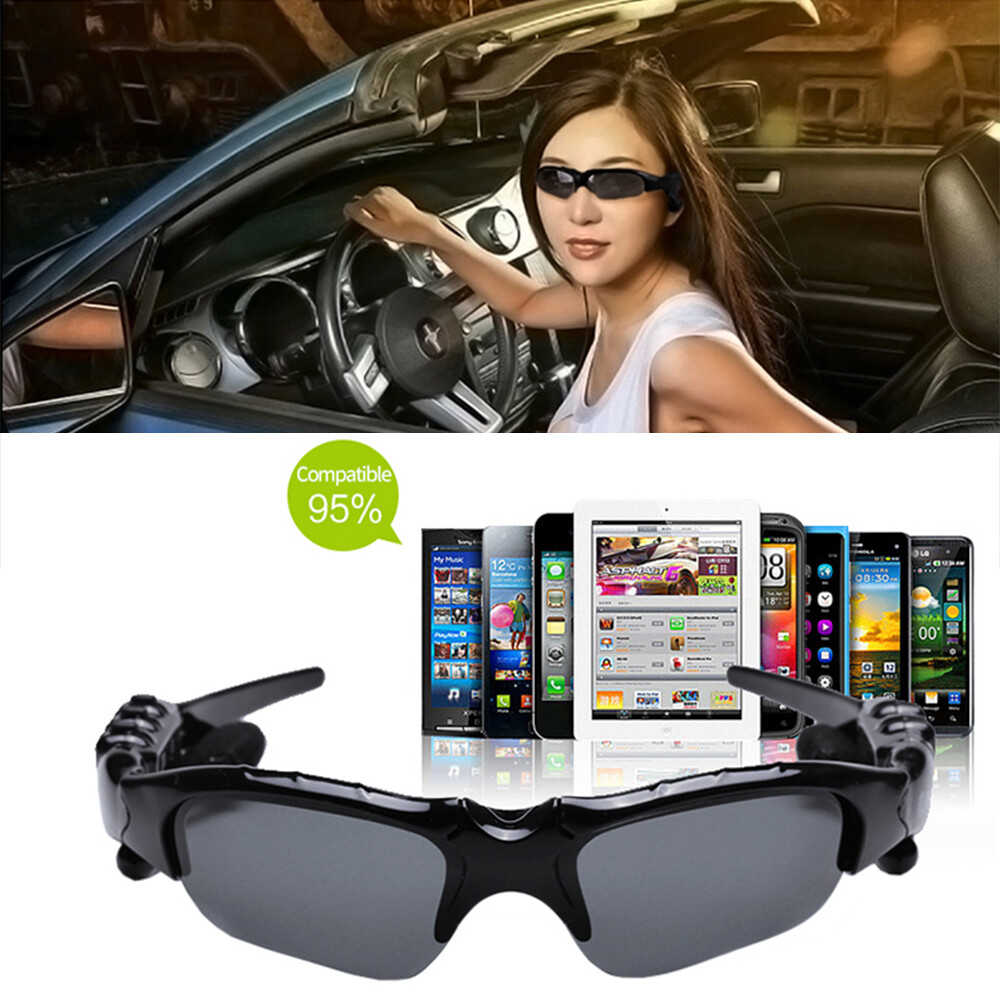 Wireless Bluetooth Smart Sunglasses Music Headset Audio Hands-free Calls Glasses