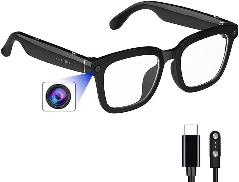 Lightweight AI Smart Glasses: Enjoy 1080P Video and Voice Assistant Functions