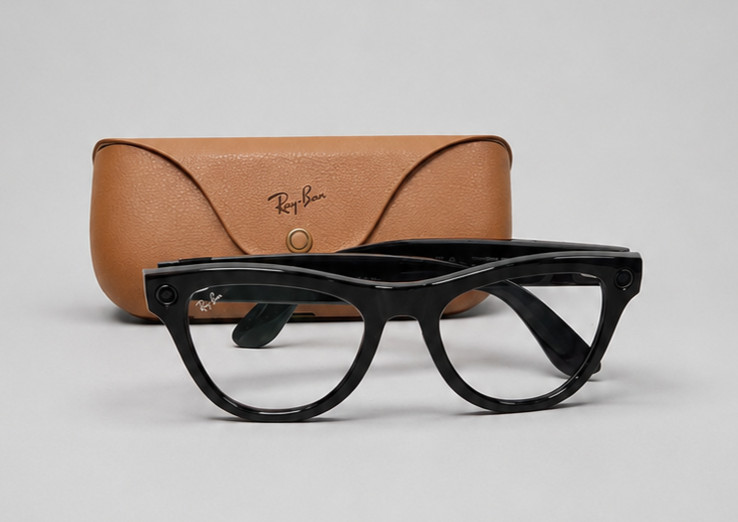 Ray Ban Meta Skyler RW4010 AI Smart Glasses Shiny Black Amethyst Transitions