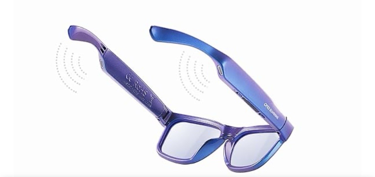 OhO Sunshine BT Audio Sunglasses Smart Open Ear Transitions+Blue Light Block NEW