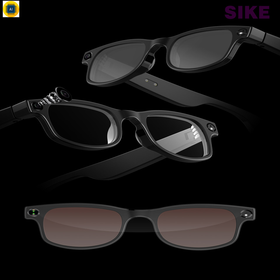 AI smart earphone music glasses Men Smart Glasses Shades Photochromic Bluetooth